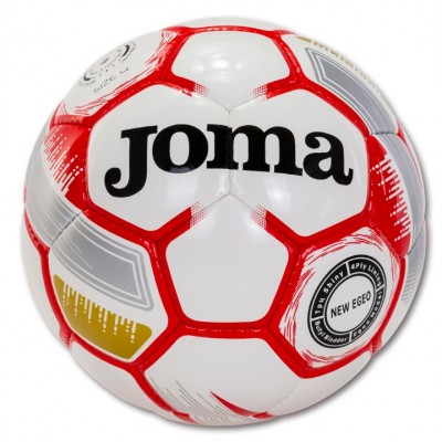 Футболна топка EGEO SOCCER BALL WHITE-RED, Размер 4, JOMA - 12 бр. в комплект