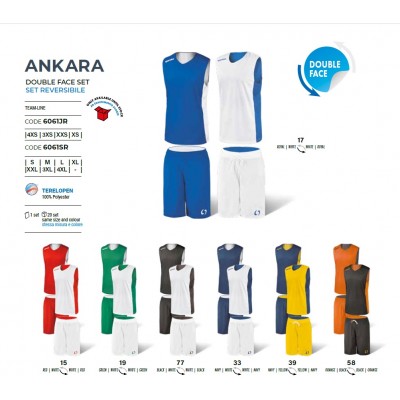 Баскетболен екип ANKARA, SPORTIKA, Двулицев