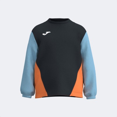 Детски суичър SUDADERA STRIPE ADVENTURE NEGRO TURQUESA NARANJA, JOMA
