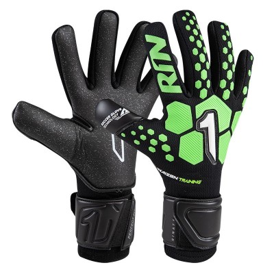 Вратарски ръкавици Kaizen Training Turf Black/Neon Green, RINAT 